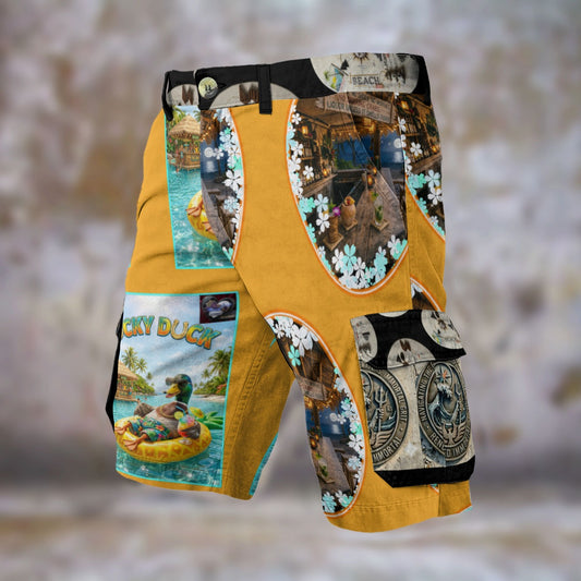 Lucky Duck Summer Style Men's Cargo Shorts