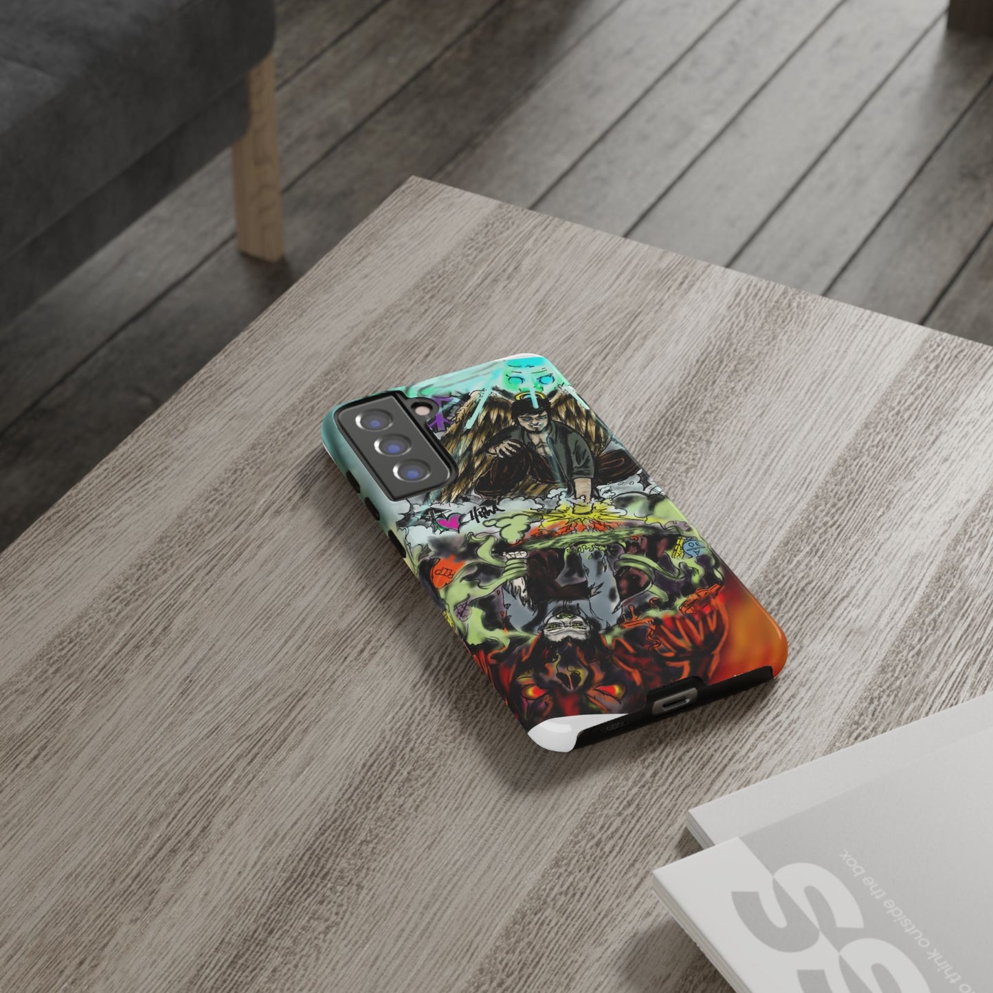 Tough Cases Phone Case, Edgy Art Phone Cover, Unique Gift for Him, Phone Accessories, Halloween Decor