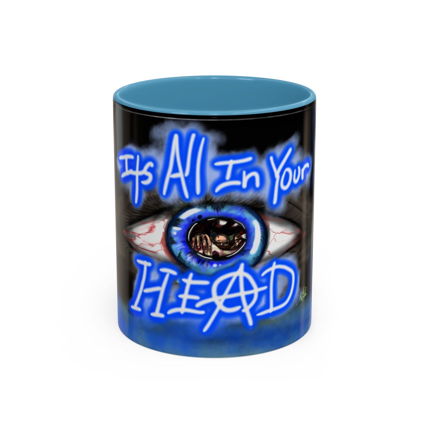 All In Your Head Accent Coffee Mug - Unique Gift for Coffee Lovers