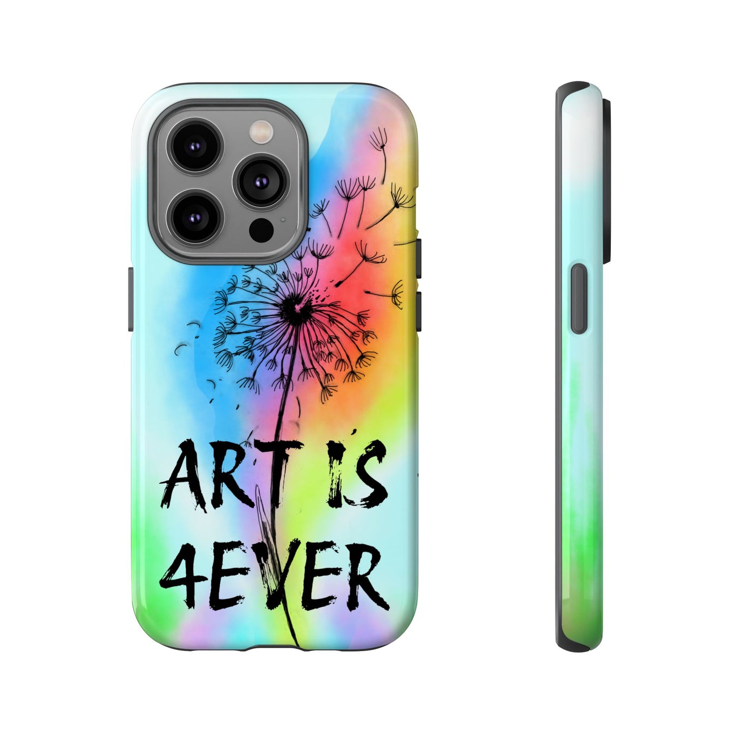 Artistic Phone Case, Vibrant Dandelion Design, Gift for Artists, Colorful Accessory for Creative Souls, Unique Tech Gift