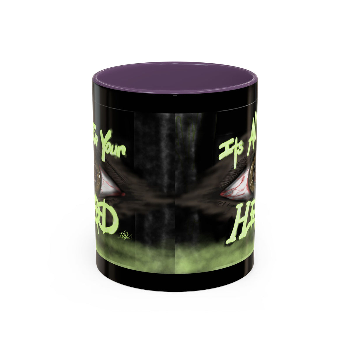 Edgy Accent Coffee Mug - Unique Gift for Artists, Home Decor, Halloween, Motivational Drinkware, Gothic Style, Mindful Daily Use