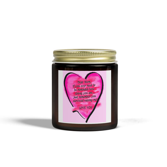 Heartfelt Scented Candle - Dear Mom Quote, Relaxing Gift, Aromatherapy, Home Décor, Mother's Day Gift, Self-Care