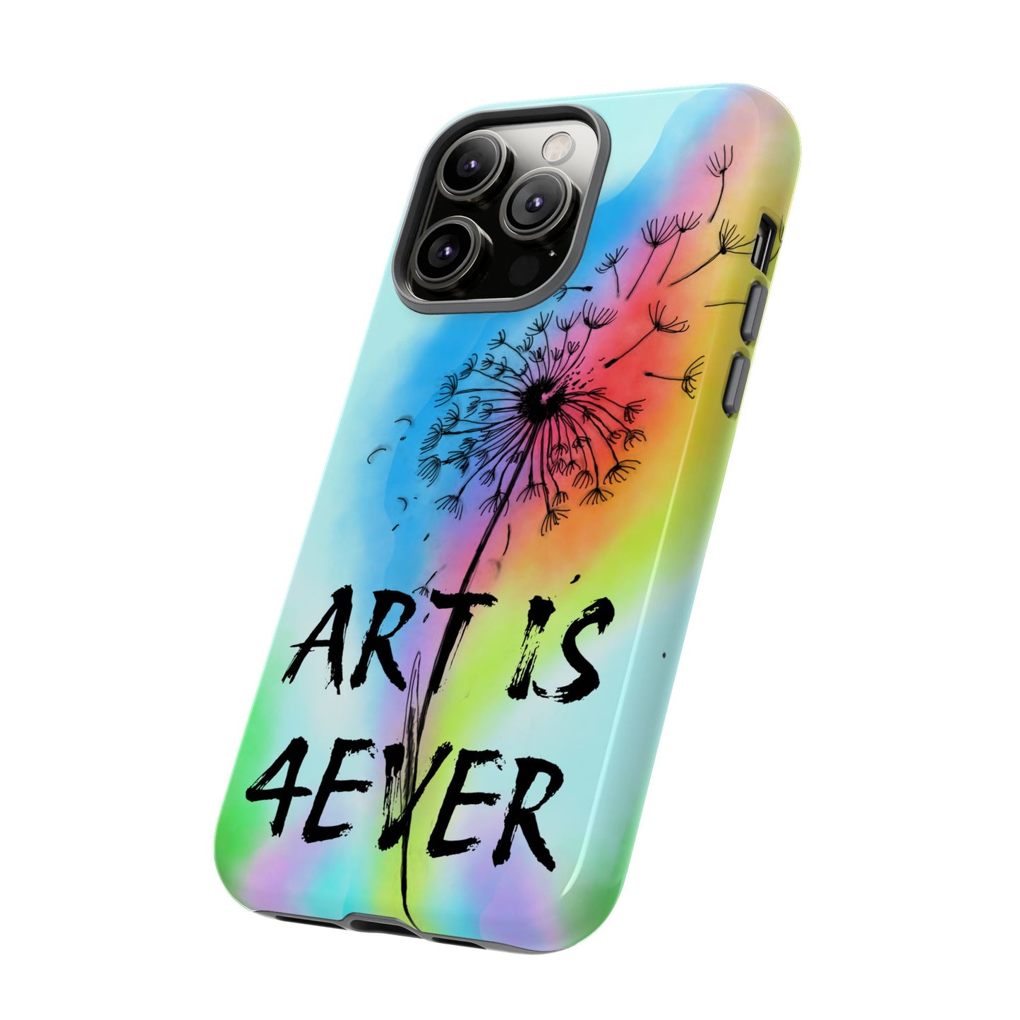 Artistic Phone Case, Vibrant Dandelion Design, Gift for Artists, Colorful Accessory for Creative Souls, Unique Tech Gift