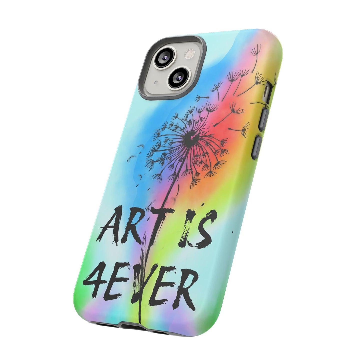 Artistic Phone Case, Vibrant Dandelion Design, Gift for Artists, Colorful Accessory for Creative Souls, Unique Tech Gift