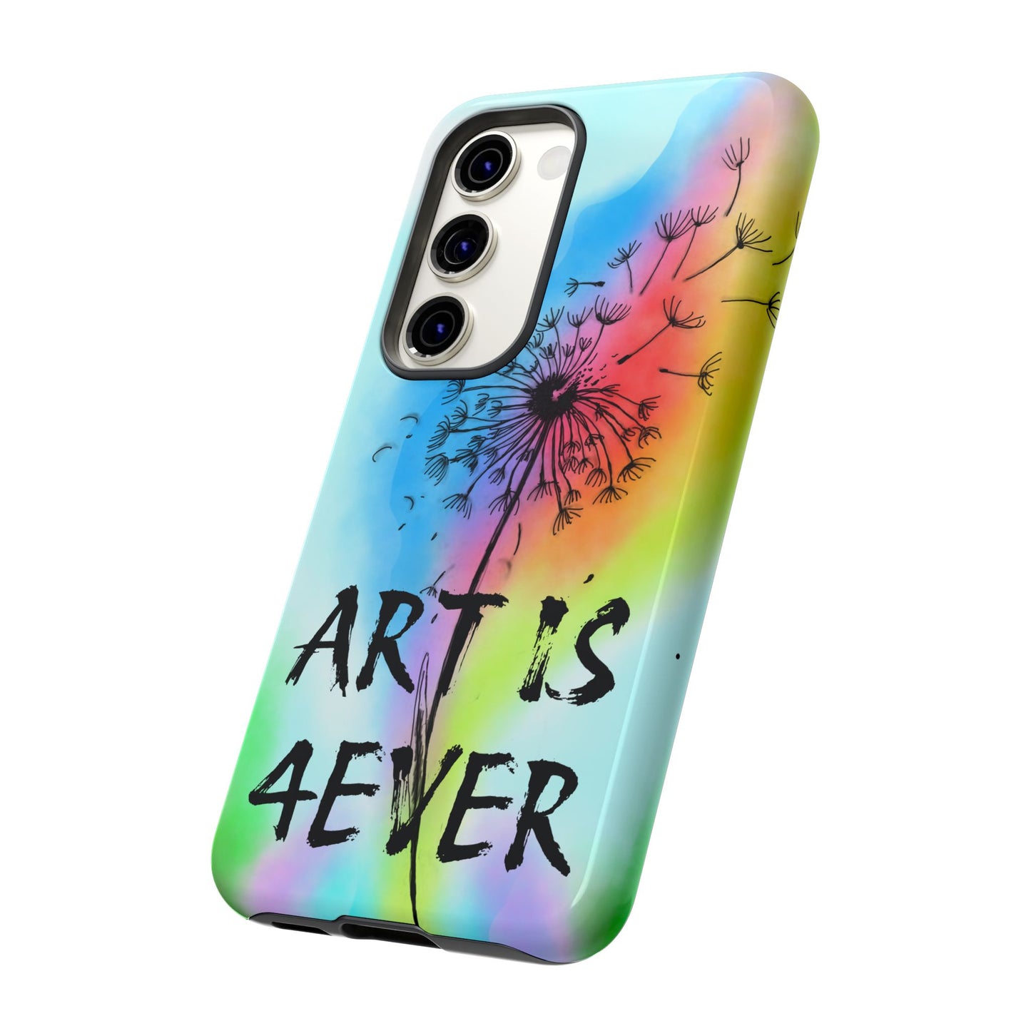 Artistic Phone Case, Vibrant Dandelion Design, Gift for Artists, Colorful Accessory for Creative Souls, Unique Tech Gift