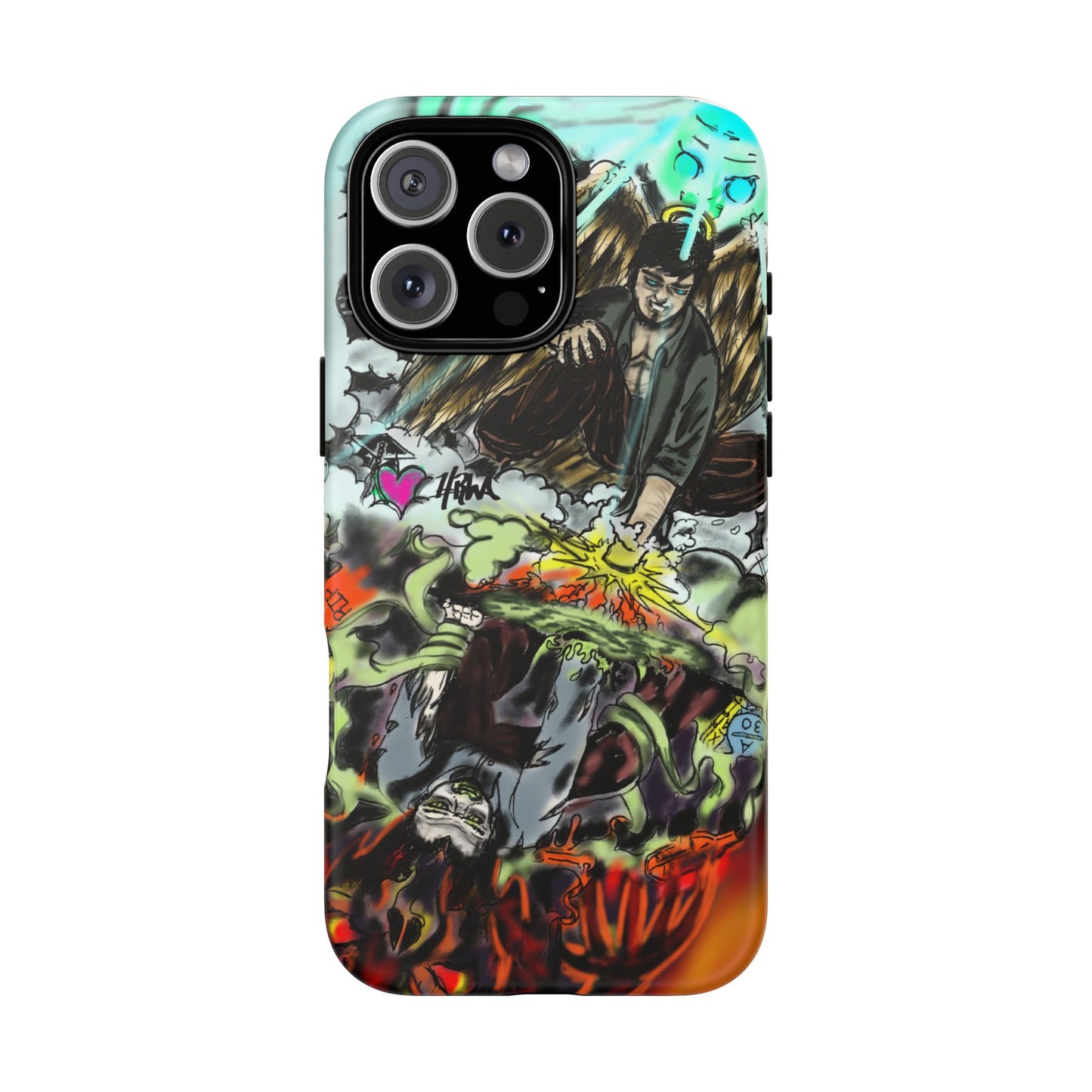 Tough Cases Phone Case, Edgy Art Phone Cover, Unique Gift for Him, Phone Accessories, Halloween Decor