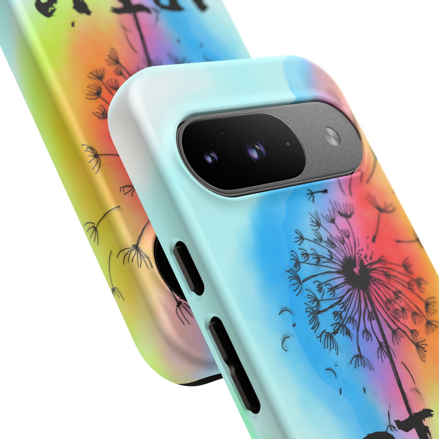 Artistic Phone Case, Vibrant Dandelion Design, Gift for Artists, Colorful Accessory for Creative Souls, Unique Tech Gift