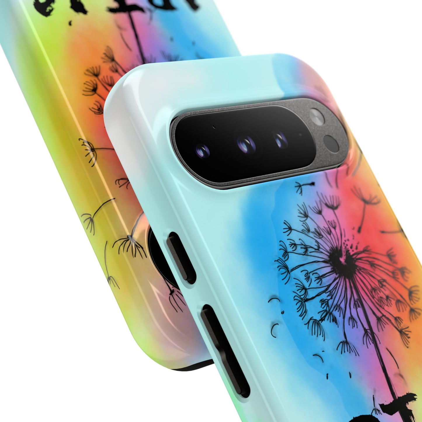Artistic Phone Case, Vibrant Dandelion Design, Gift for Artists, Colorful Accessory for Creative Souls, Unique Tech Gift