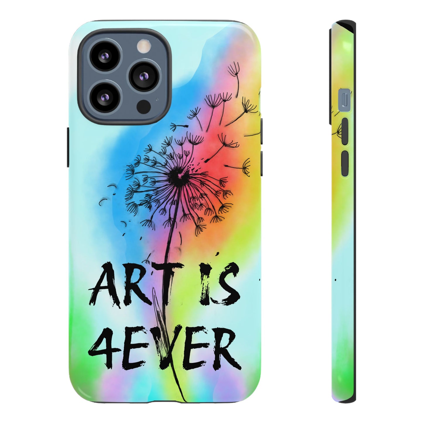 Artistic Phone Case, Vibrant Dandelion Design, Gift for Artists, Colorful Accessory for Creative Souls, Unique Tech Gift