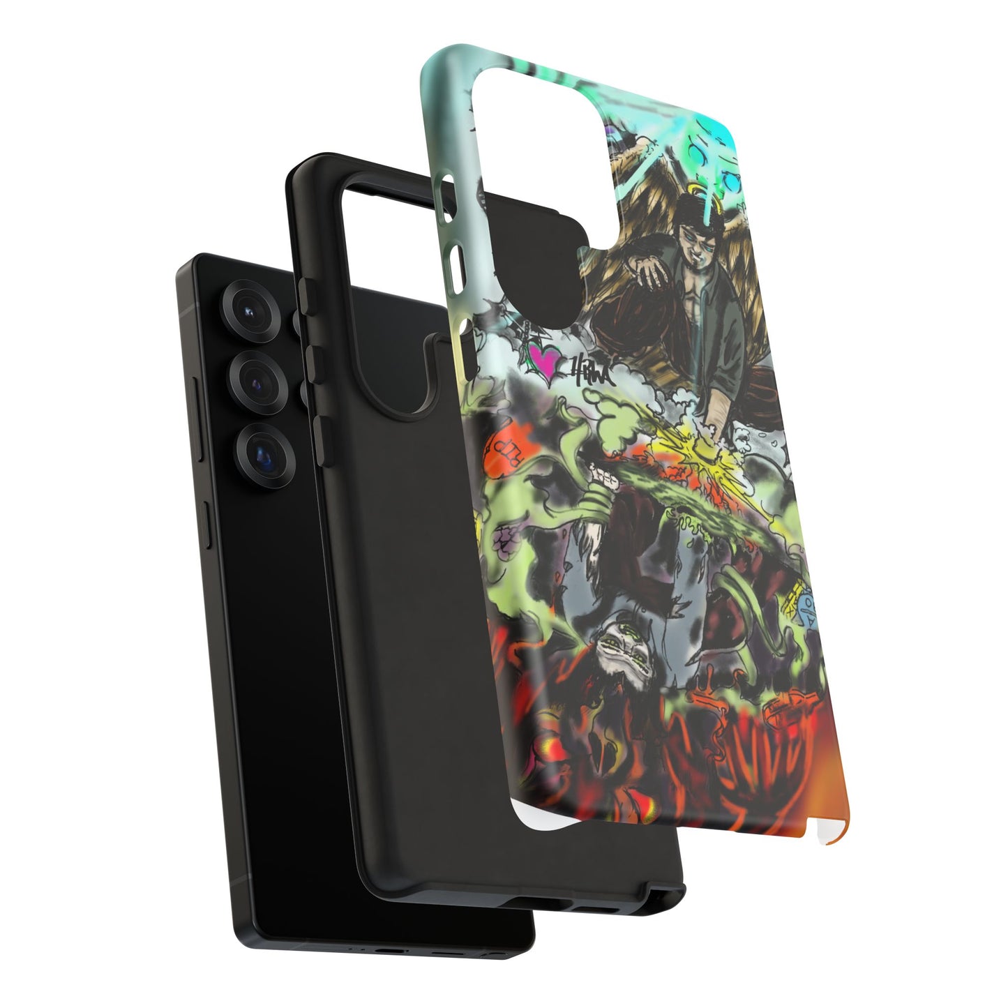 Tough Cases Phone Case, Edgy Art Phone Cover, Unique Gift for Him, Phone Accessories, Halloween Decor