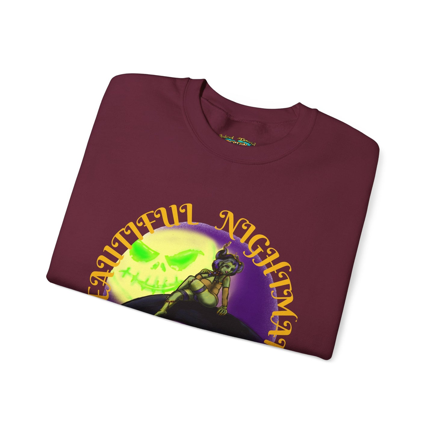 Spooky Vibes Unisex Crewneck Sweatshirt - Perfect for Halloween, Casual Wear, Gift for Fans, Cozy Fall Outfit, Nightmare Design