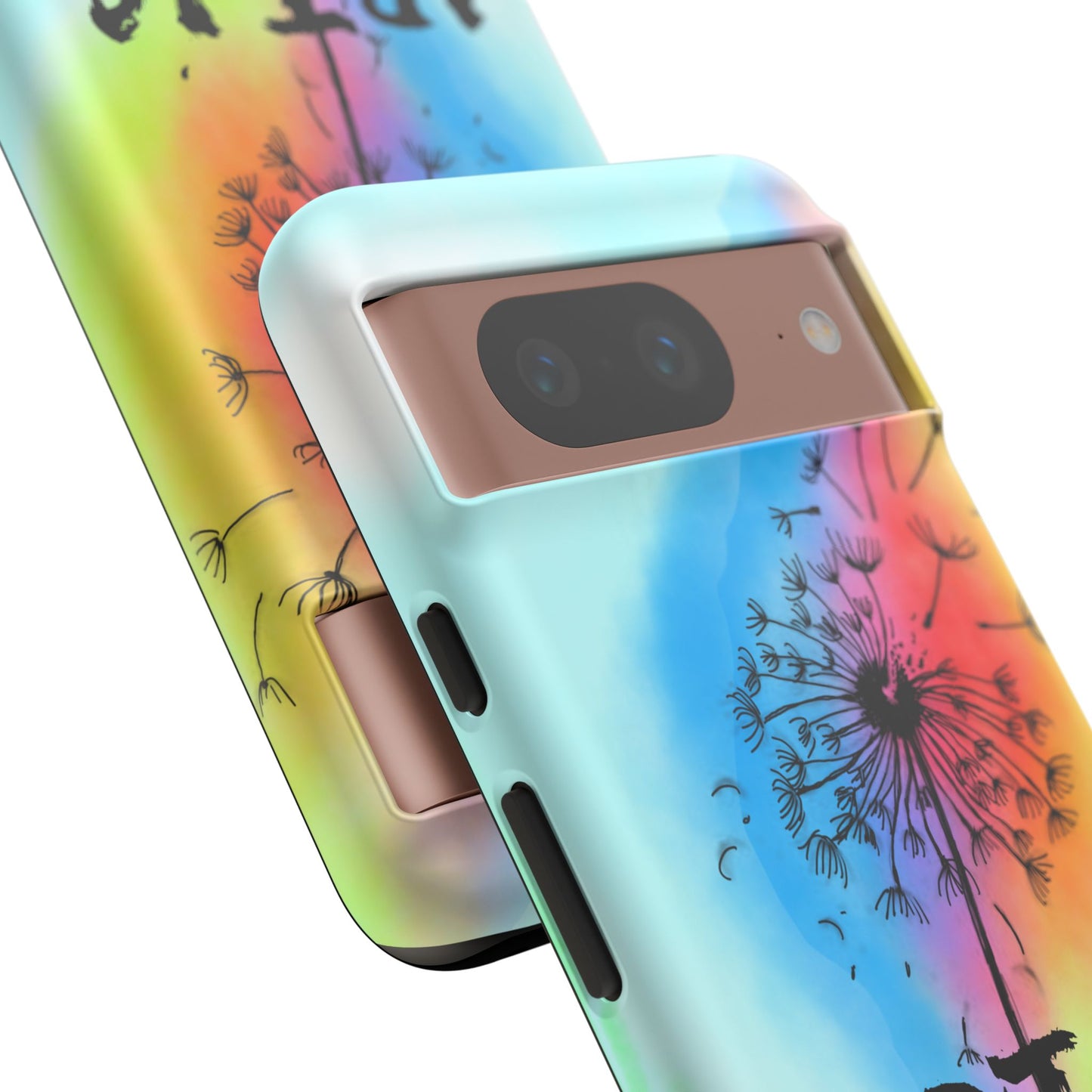 Artistic Phone Case, Vibrant Dandelion Design, Gift for Artists, Colorful Accessory for Creative Souls, Unique Tech Gift