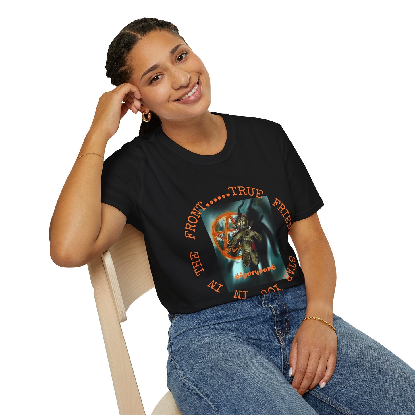 Unisex Softstyle T-Shirt - 'Down With The Sickness' Graphic Tee for Fans of Bold Art and Humor
