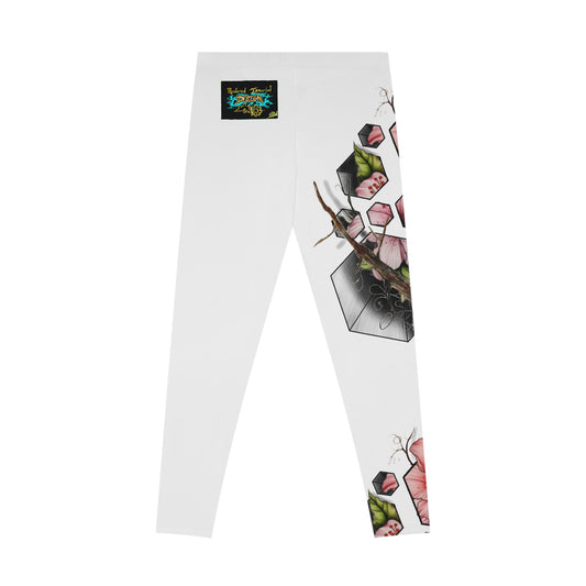 Vibrant Botanical Leggings - Stretchy, Comfortable, Fashionable Activewear for Yoga, Fitness, Casual Wear, Gifts