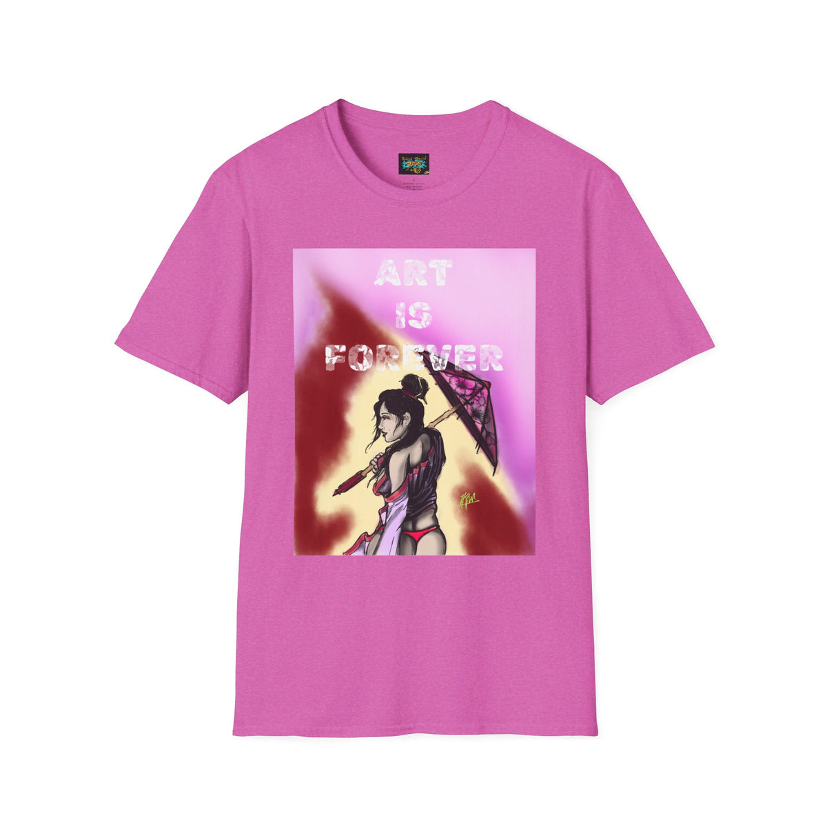 Art Is Forever unisex softstyle tee featuring original artwork by Reese Wilson
