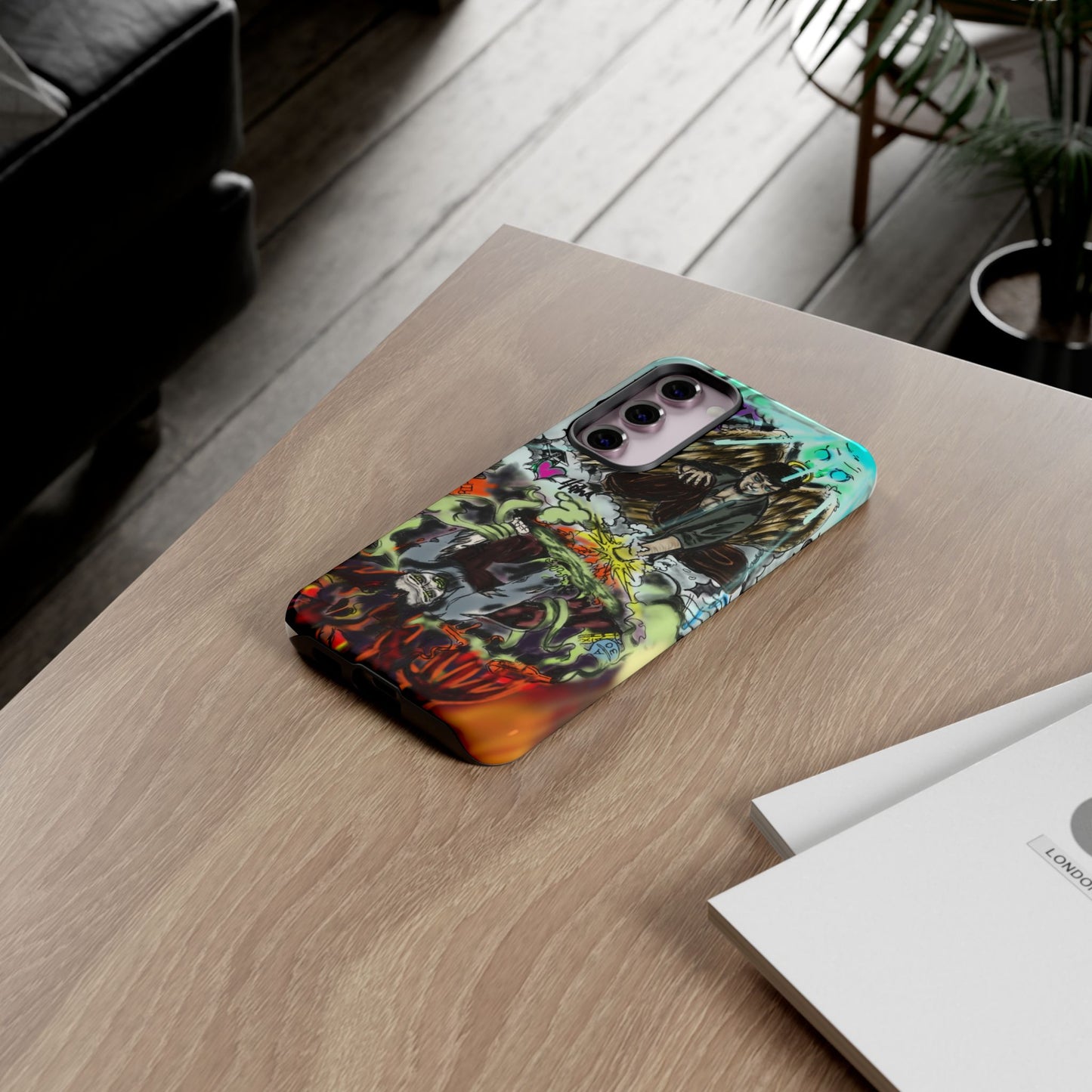 Tough Cases Phone Case, Edgy Art Phone Cover, Unique Gift for Him, Phone Accessories, Halloween Decor