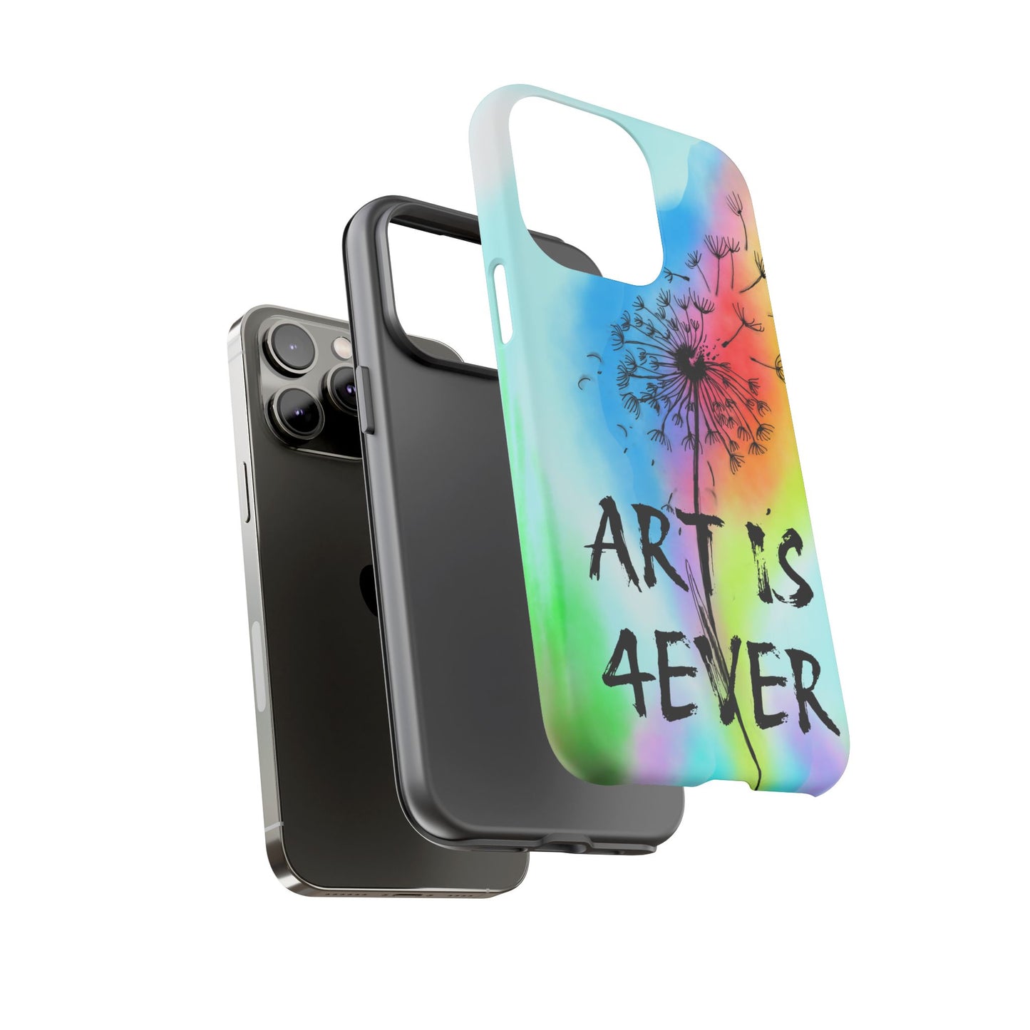 Artistic Phone Case, Vibrant Dandelion Design, Gift for Artists, Colorful Accessory for Creative Souls, Unique Tech Gift