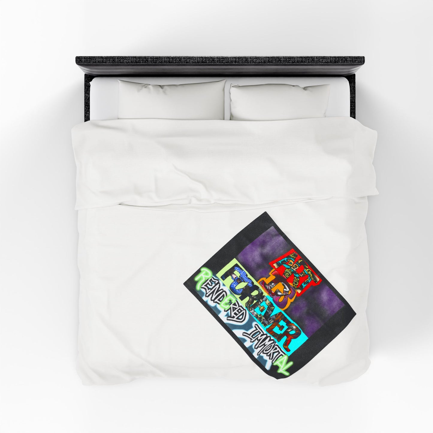 Cozy Velveteen Plush Blanket - Funky Graphic Throw for Chill Evenings, Gifts for Gamers, Home Decor Essentials