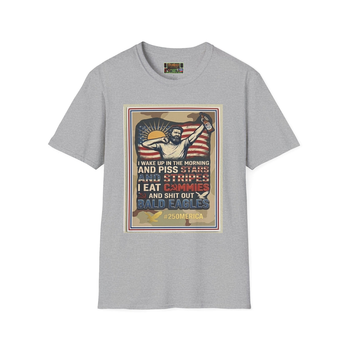 Retro Patriotic T-Shirt — 'I Wake Up in the Morning and Piss Stars' Graphic Tee