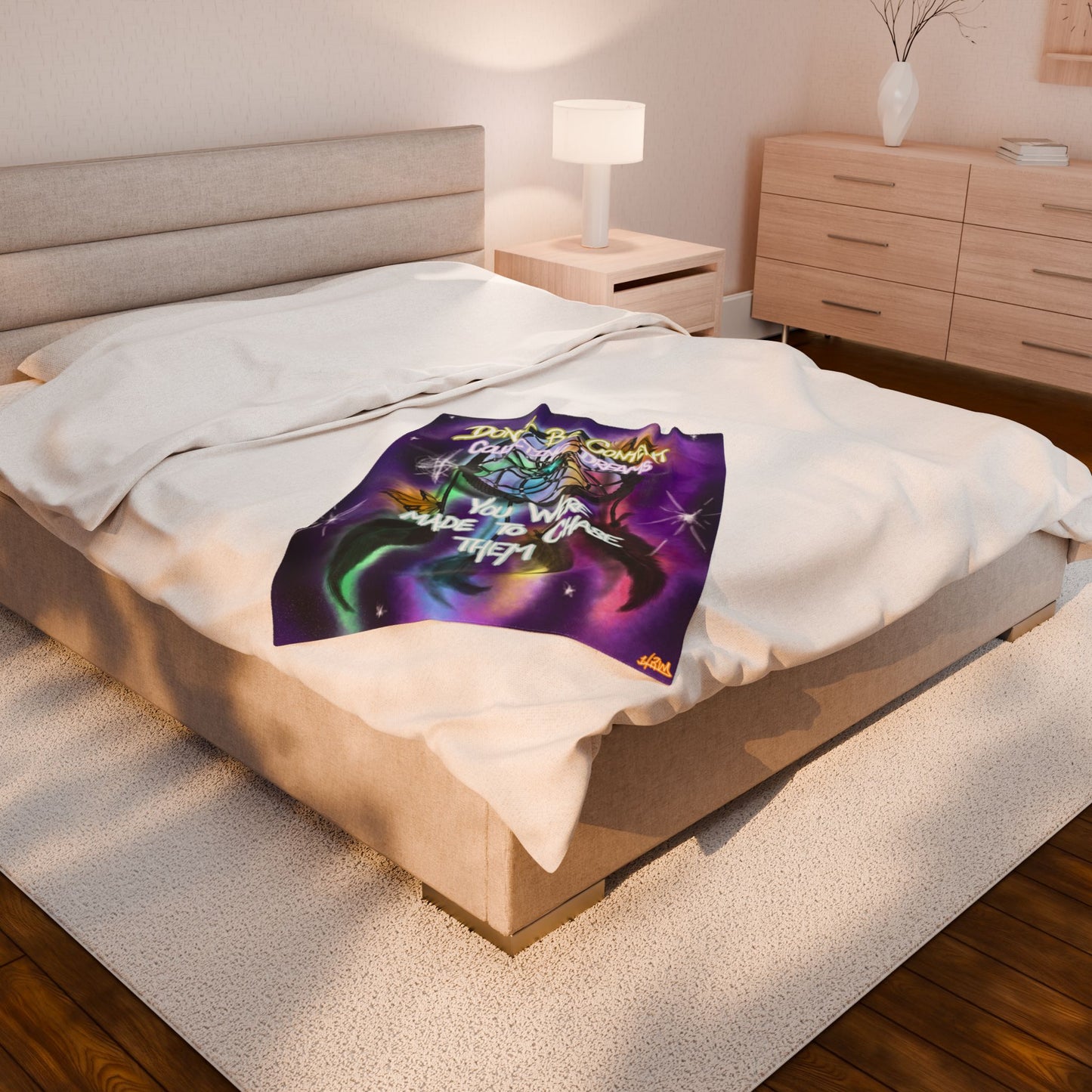 Dreamcatcher Inspirational Plush Blanket - Cozy Velveteen Throw