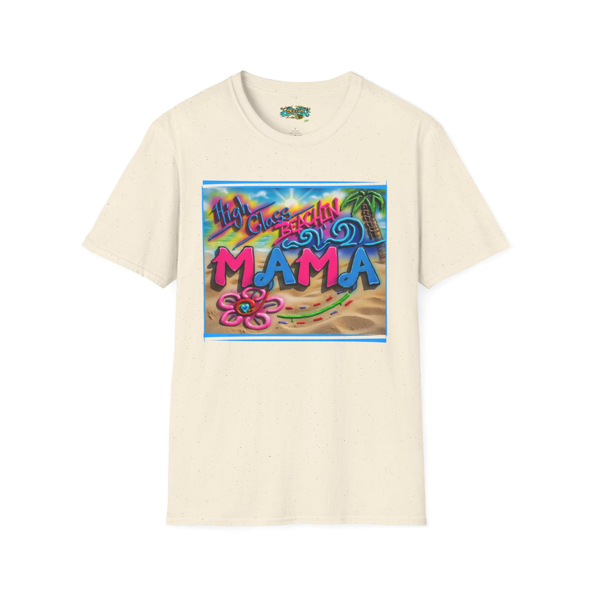 Mama Beach T-Shirt – Tropical "Hi! Aloha MAMA" Vacation Graphic Tee