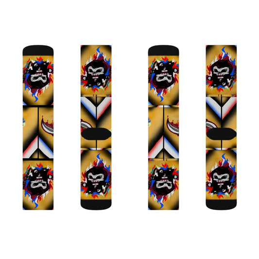 Colorful Graphic Socks, Fun Socks, Unique Gift, Festival Wear, Streetwear Accessories, Creative Sock Designs