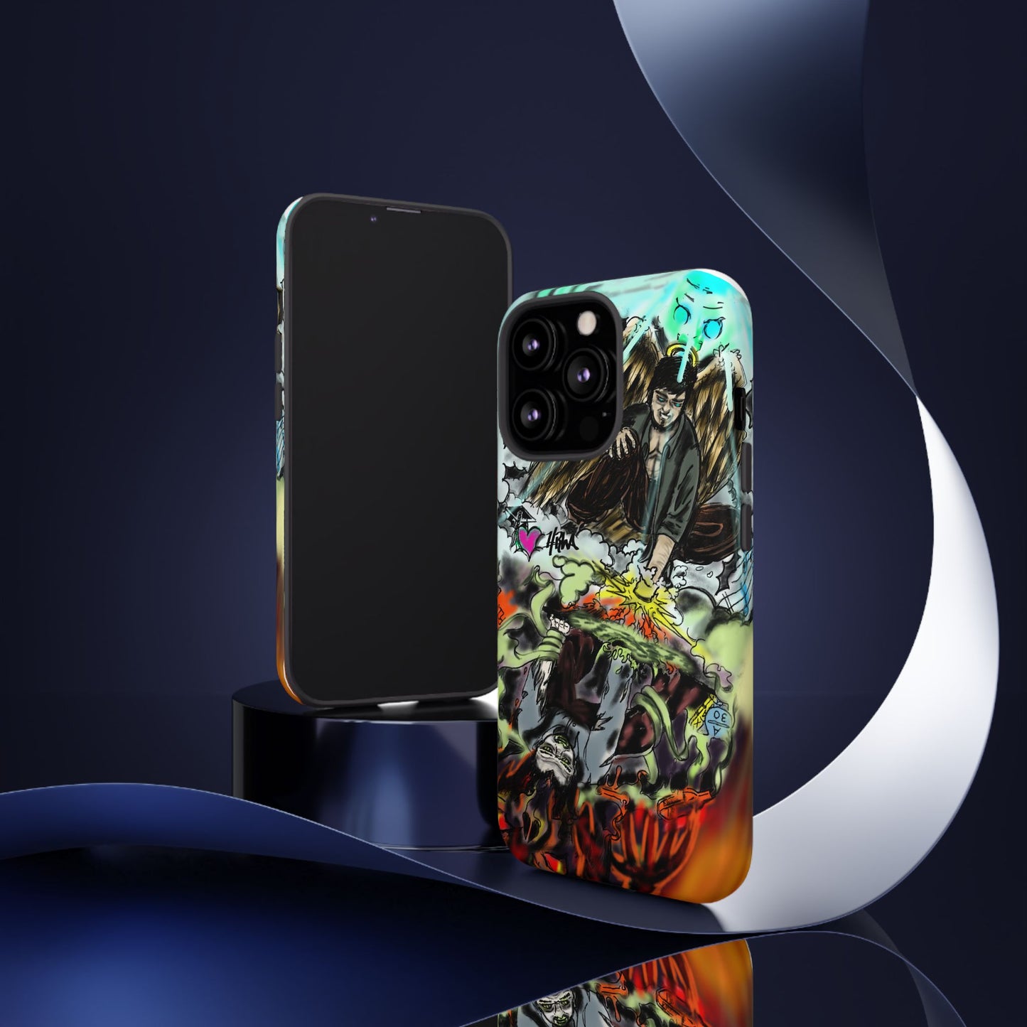 Tough Cases Phone Case, Edgy Art Phone Cover, Unique Gift for Him, Phone Accessories, Halloween Decor