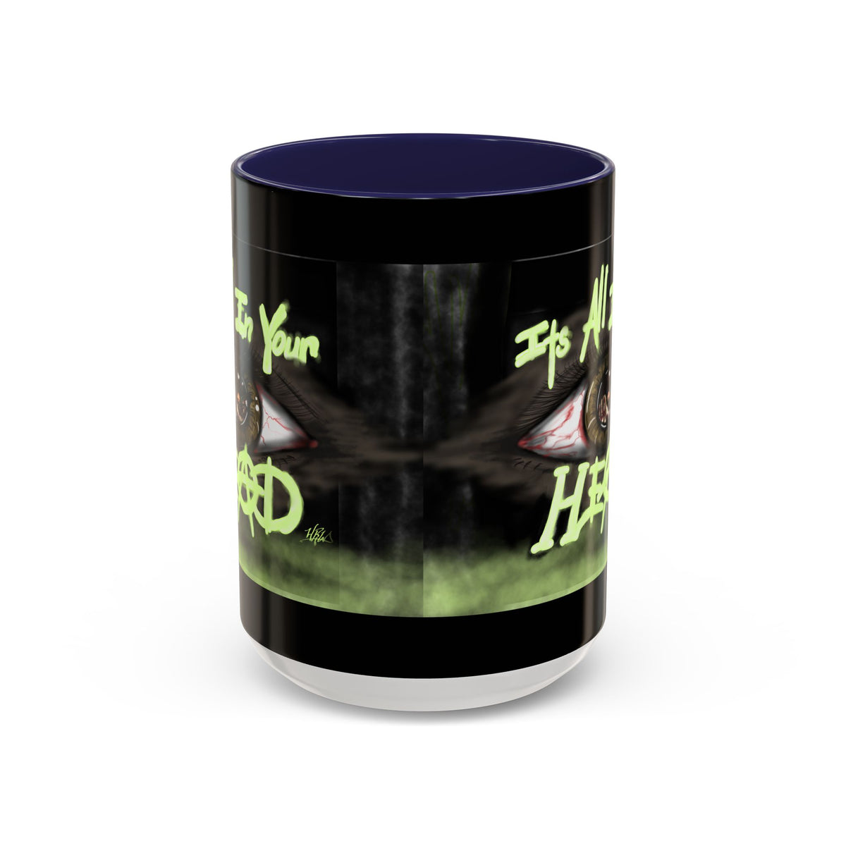 Edgy Accent Coffee Mug - Unique Gift for Artists, Home Decor, Halloween, Motivational Drinkware, Gothic Style, Mindful Daily Use