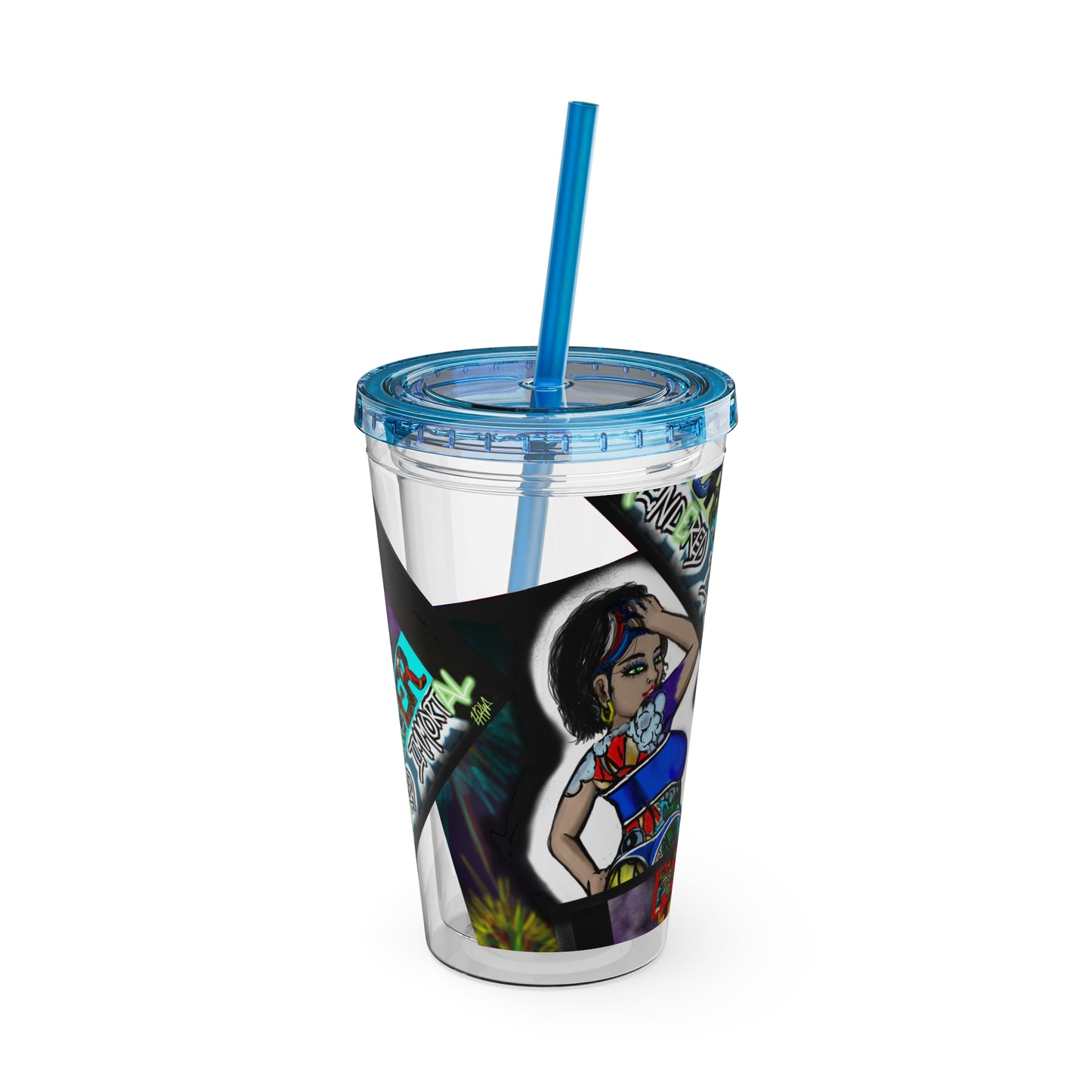 Sunsplash Tumbler with Straw, 16oz
