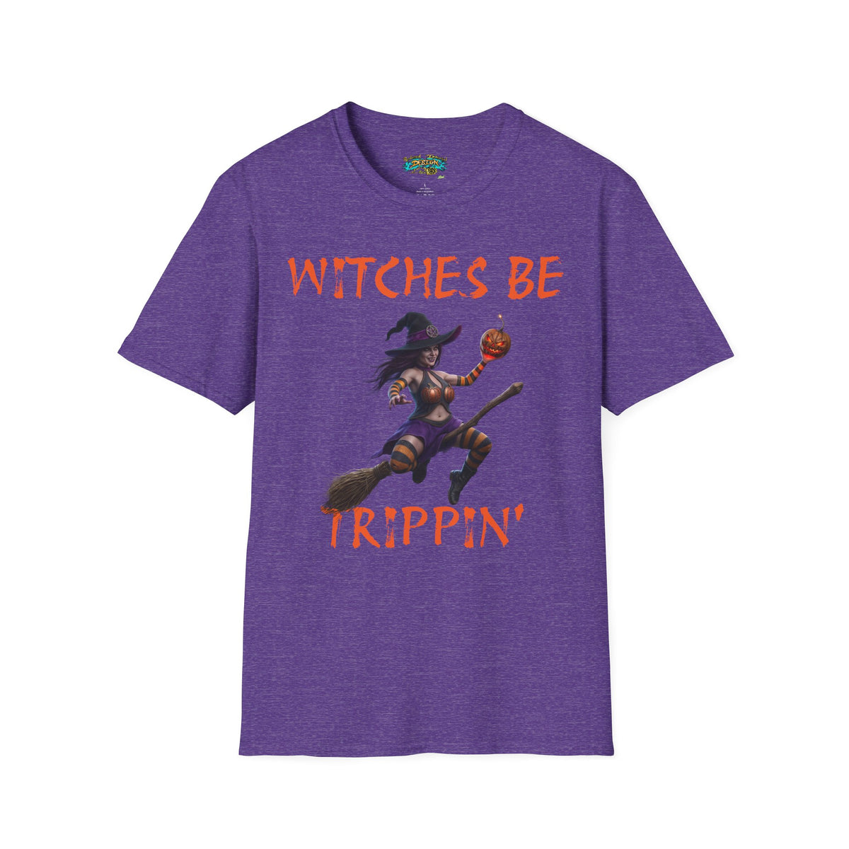 Witches Be Trippin' Unisex T-Shirt - Casual Halloween Tee, Spooky Vibes, Witchcraft Apparel, Perfect for Fall, Trick or Treats