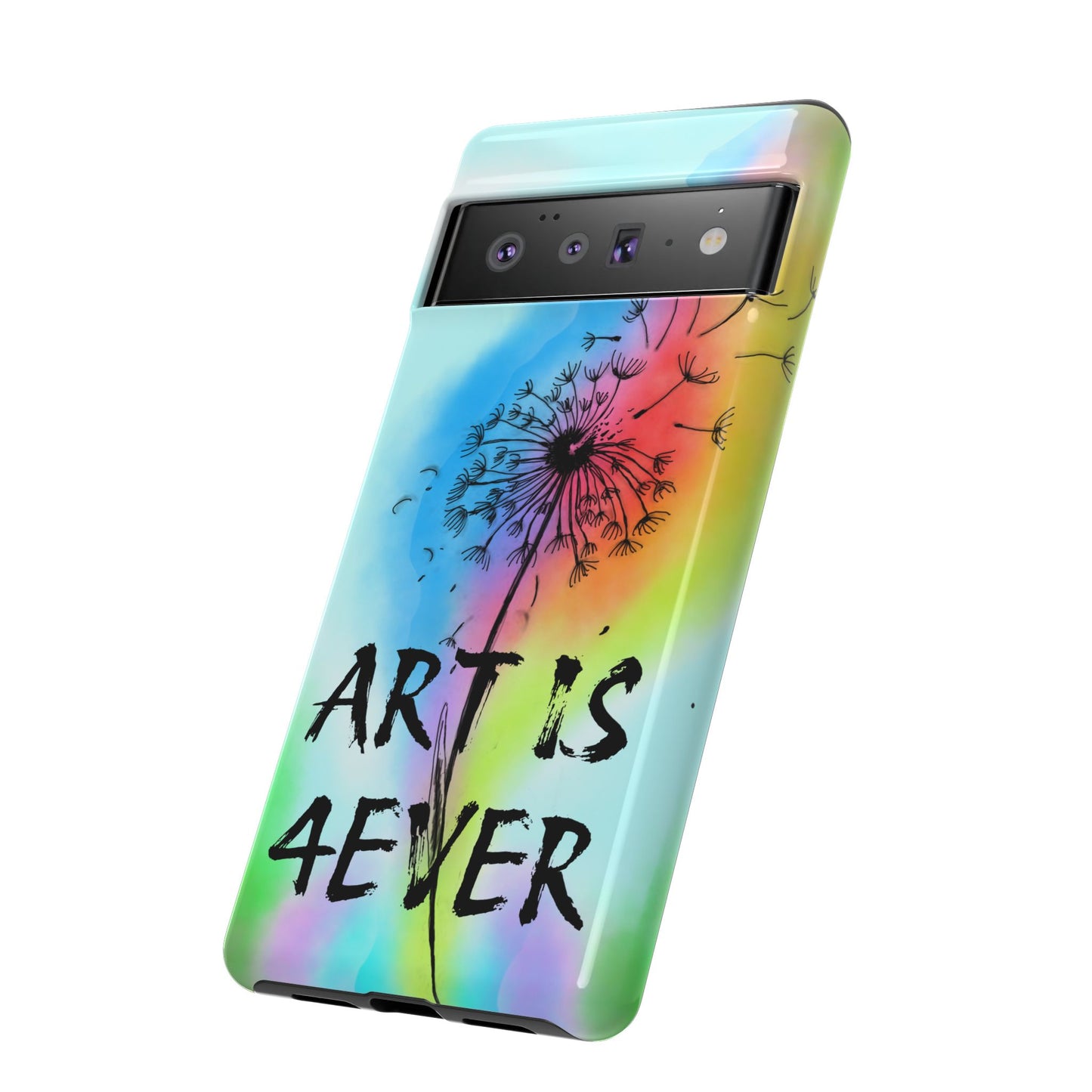 Artistic Phone Case, Vibrant Dandelion Design, Gift for Artists, Colorful Accessory for Creative Souls, Unique Tech Gift