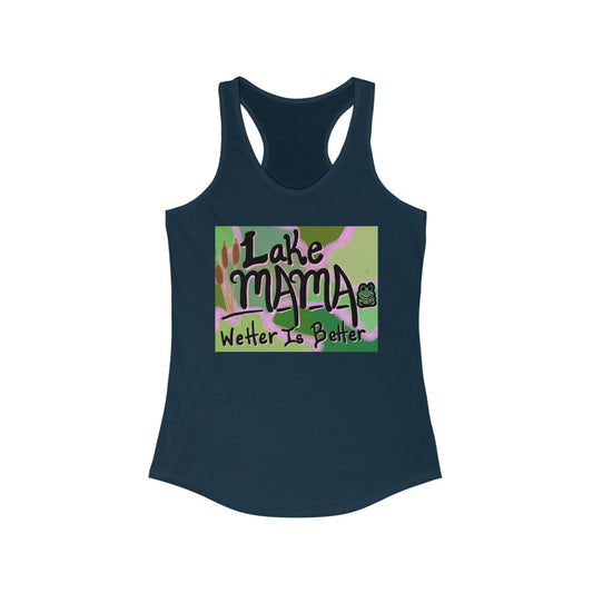 Lake Mama Racerback Tank - Perfect for Summer, Beach Days, Outdoors, Gifts for Moms, Family Gatherings, Fun in the Sun