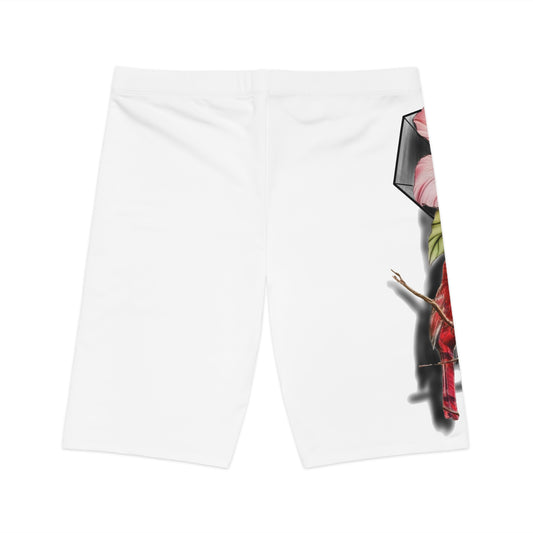 Floral Women's Workout Shorts- Stylish Activewear for Cycling & Fitness