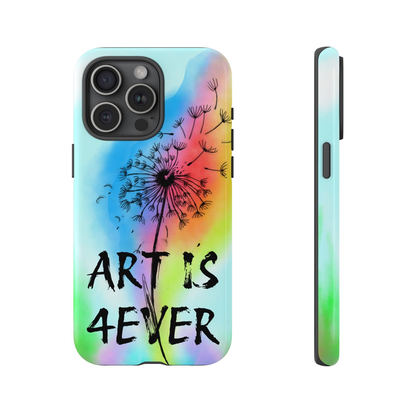 Artistic Phone Case, Vibrant Dandelion Design, Gift for Artists, Colorful Accessory for Creative Souls, Unique Tech Gift