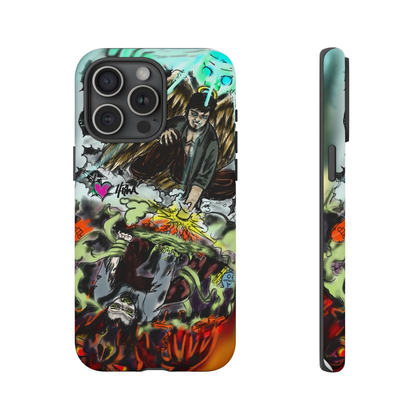 Tough Cases Phone Case, Edgy Art Phone Cover, Unique Gift for Him, Phone Accessories, Halloween Decor