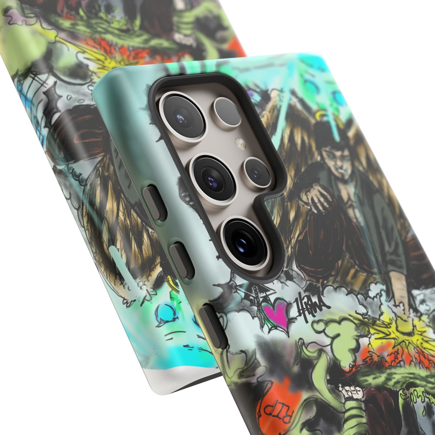Tough Cases Phone Case, Edgy Art Phone Cover, Unique Gift for Him, Phone Accessories, Halloween Decor