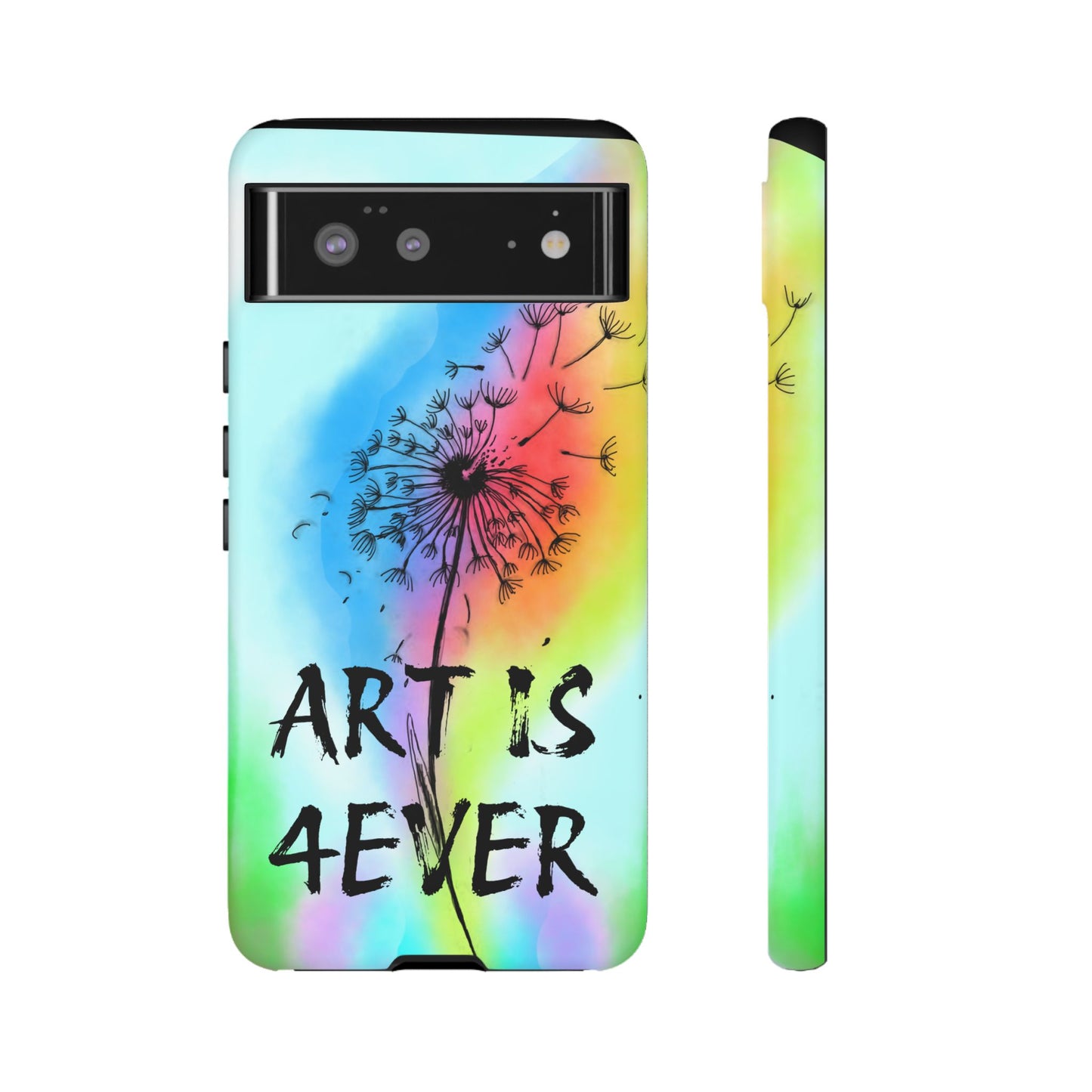 Artistic Phone Case, Vibrant Dandelion Design, Gift for Artists, Colorful Accessory for Creative Souls, Unique Tech Gift