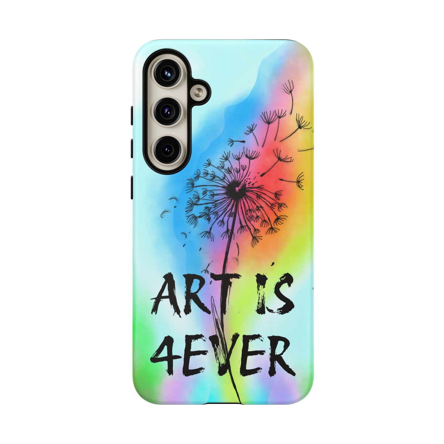 Artistic Phone Case, Vibrant Dandelion Design, Gift for Artists, Colorful Accessory for Creative Souls, Unique Tech Gift