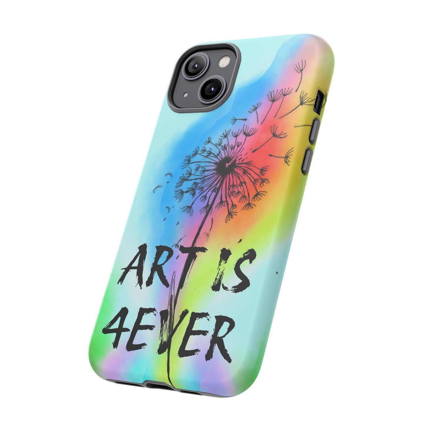Artistic Phone Case, Vibrant Dandelion Design, Gift for Artists, Colorful Accessory for Creative Souls, Unique Tech Gift
