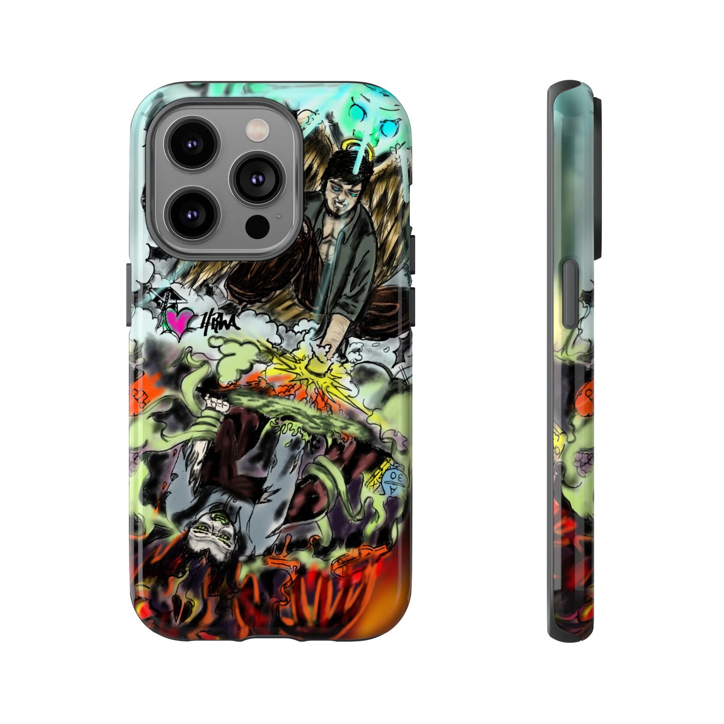 Tough Cases Phone Case, Edgy Art Phone Cover, Unique Gift for Him, Phone Accessories, Halloween Decor