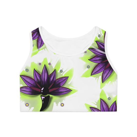 Vibrant Floral Sports Bra – Workout & Activewear for Yoga, Fitness, and Everyday Comfort