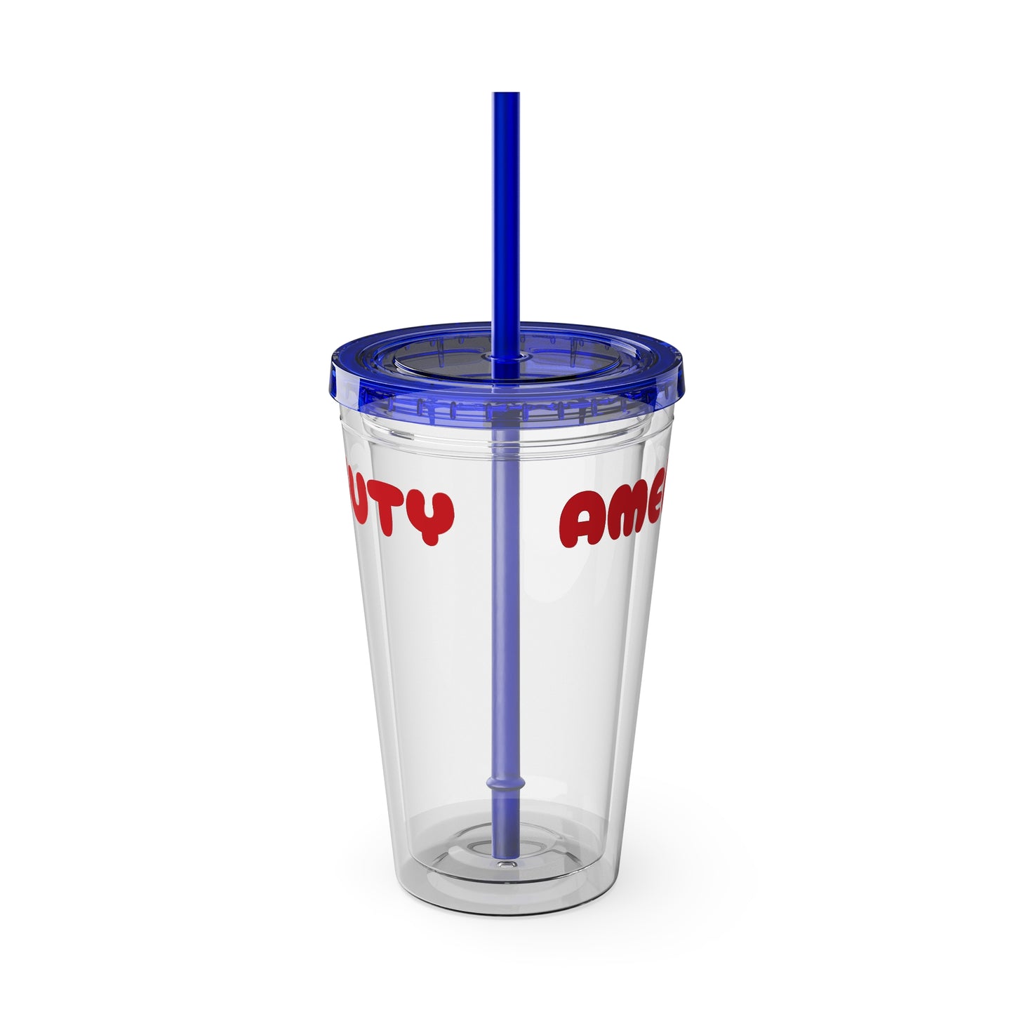 American Beauty Sunsplash Tumbler Accessory for Seasonal Celebrations, 4th of July Drinkware, Summer Parties, Unique Gift Idea, Reusable Straw Mug