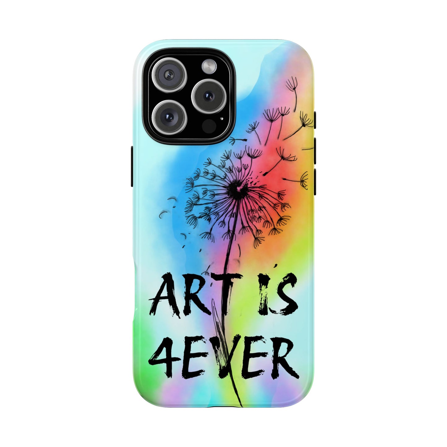 Artistic Phone Case, Vibrant Dandelion Design, Gift for Artists, Colorful Accessory for Creative Souls, Unique Tech Gift