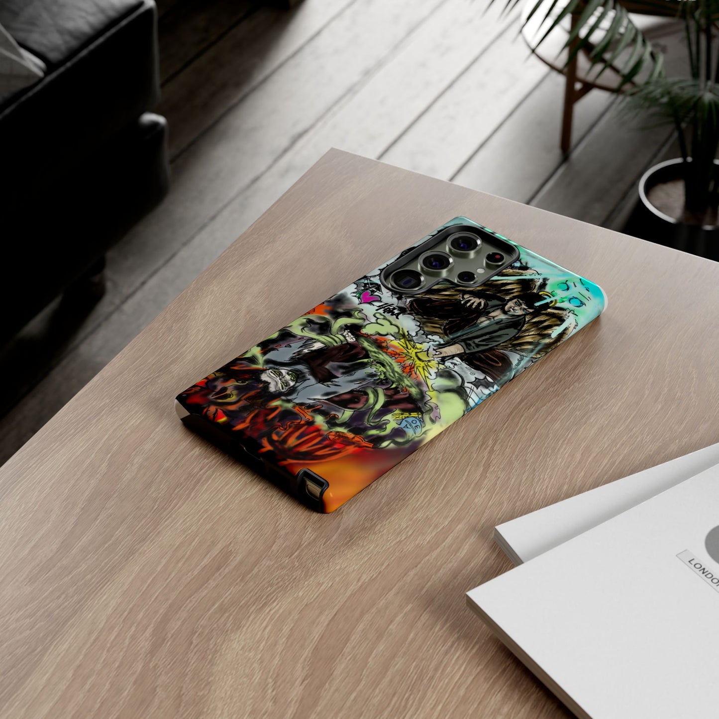 Tough Cases Phone Case, Edgy Art Phone Cover, Unique Gift for Him, Phone Accessories, Halloween Decor