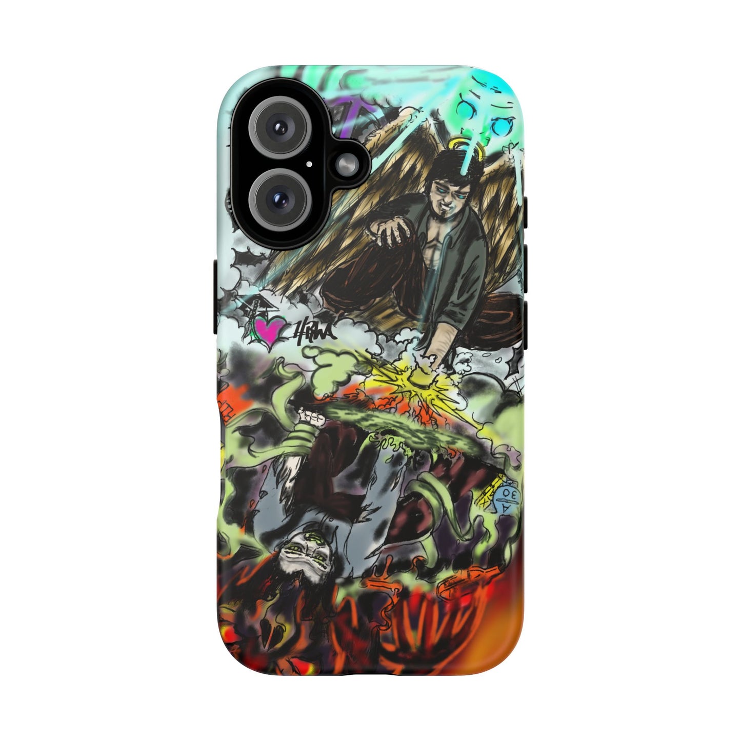 Tough Cases Phone Case, Edgy Art Phone Cover, Unique Gift for Him, Phone Accessories, Halloween Decor