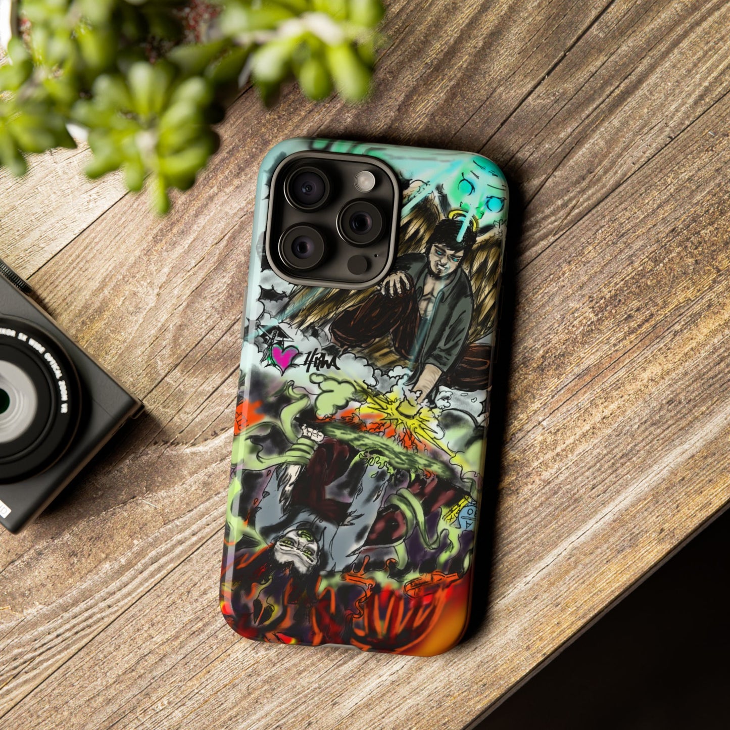 Tough Cases Phone Case, Edgy Art Phone Cover, Unique Gift for Him, Phone Accessories, Halloween Decor