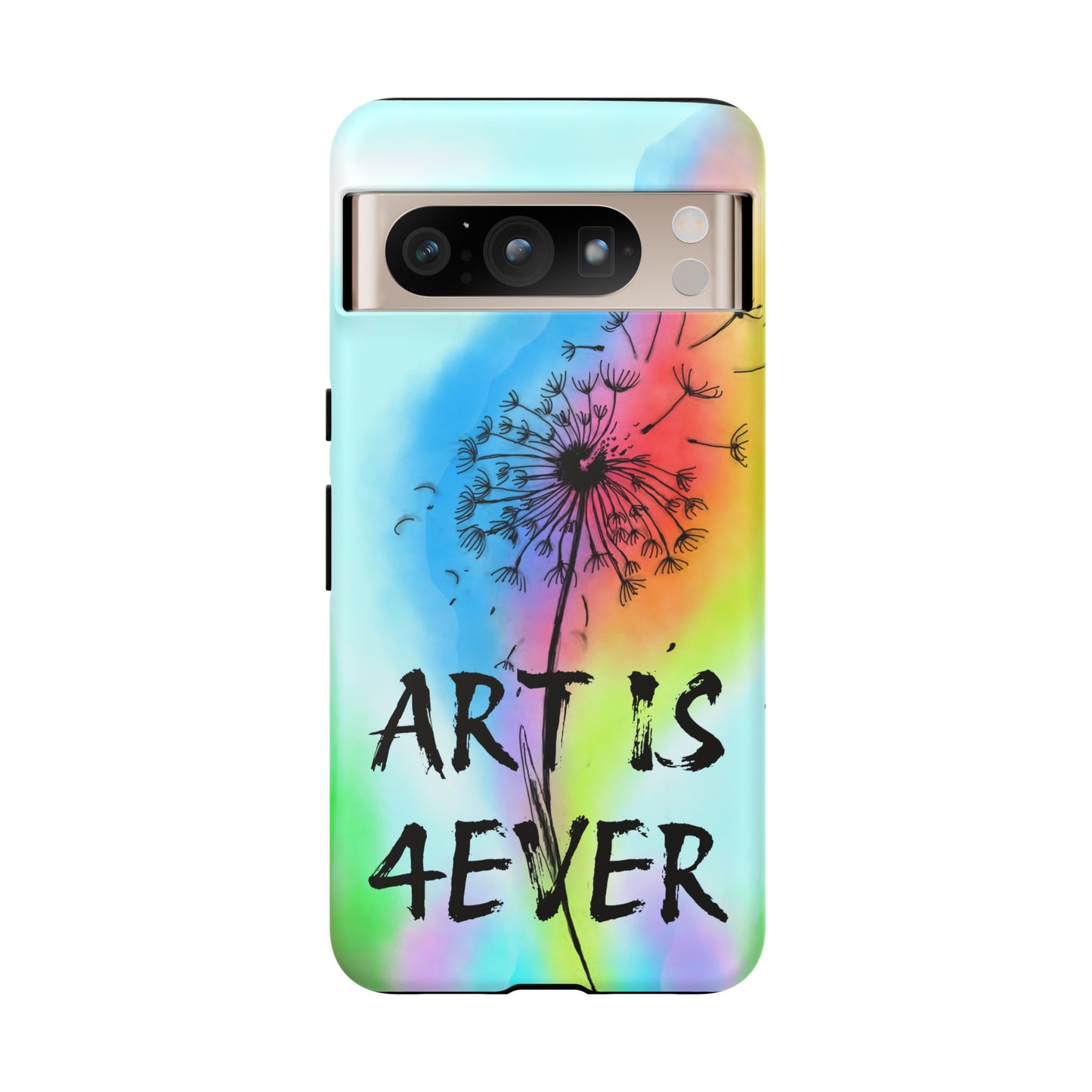 Artistic Phone Case, Vibrant Dandelion Design, Gift for Artists, Colorful Accessory for Creative Souls, Unique Tech Gift