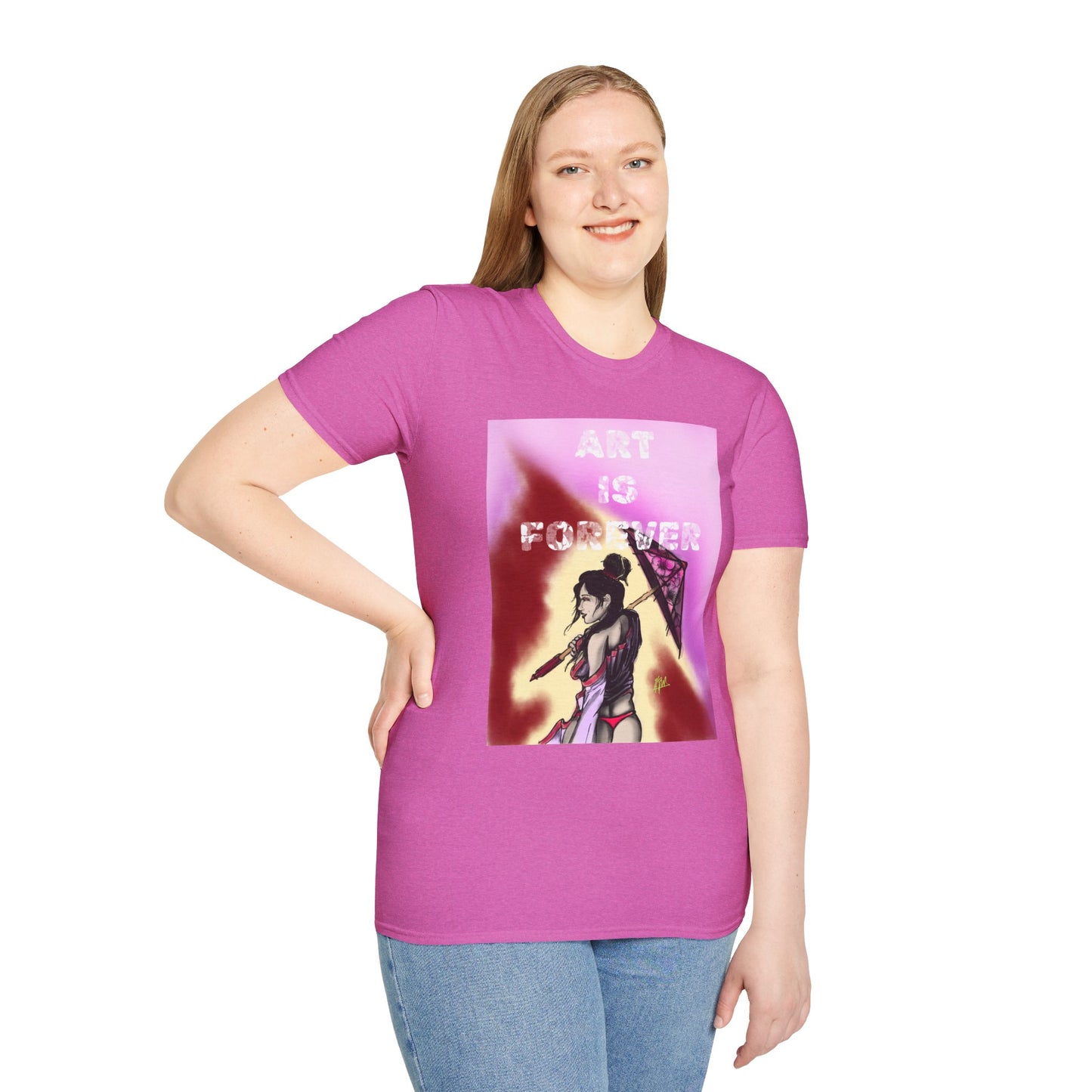 Art is Forever Unisex Softstyle T-Shirt - Trendy Graphic Tee, Casual Gift, Streetwear Style, Art Lover's Apparel