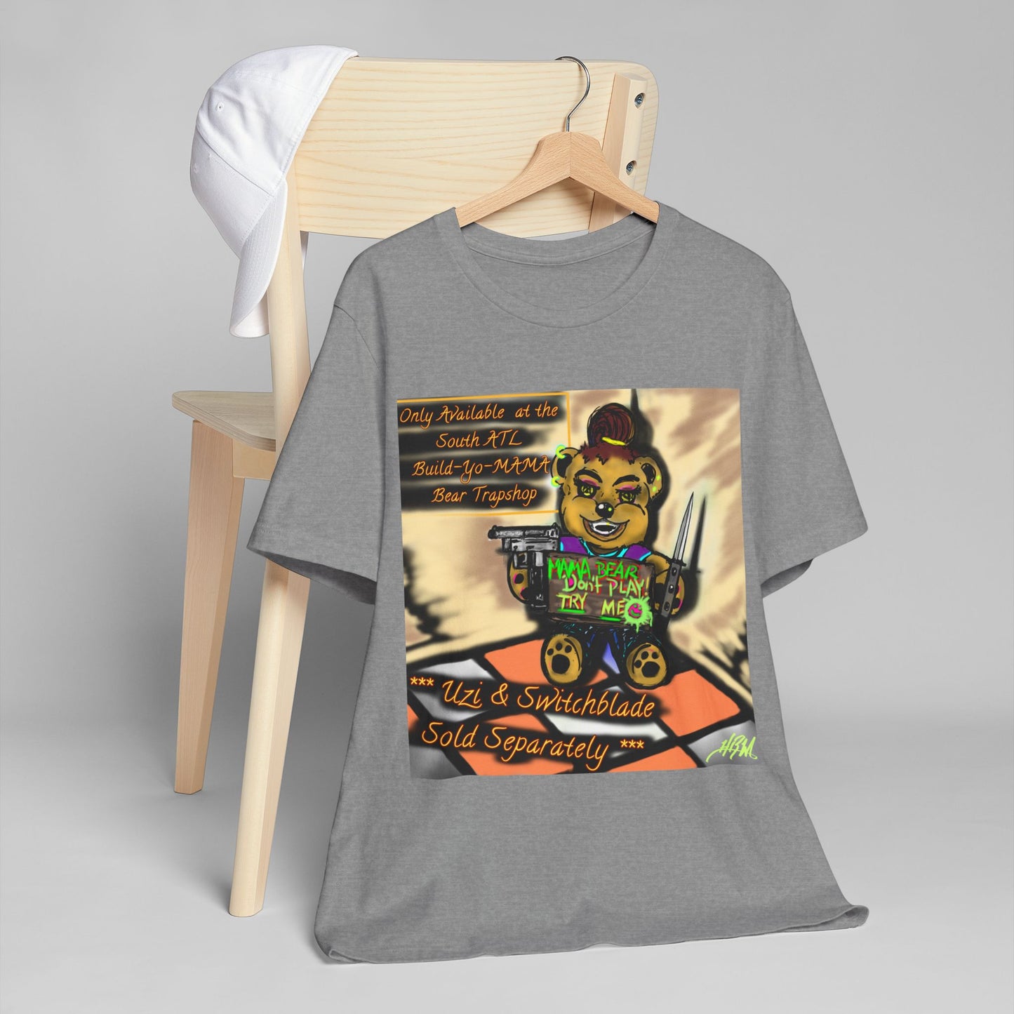 Vibrant Graphic Tee, Fun Bear Illustration, Quirky Unisex T-Shirt, Perfect for Parties and Casual Wear, Great Gift Idea for Friends