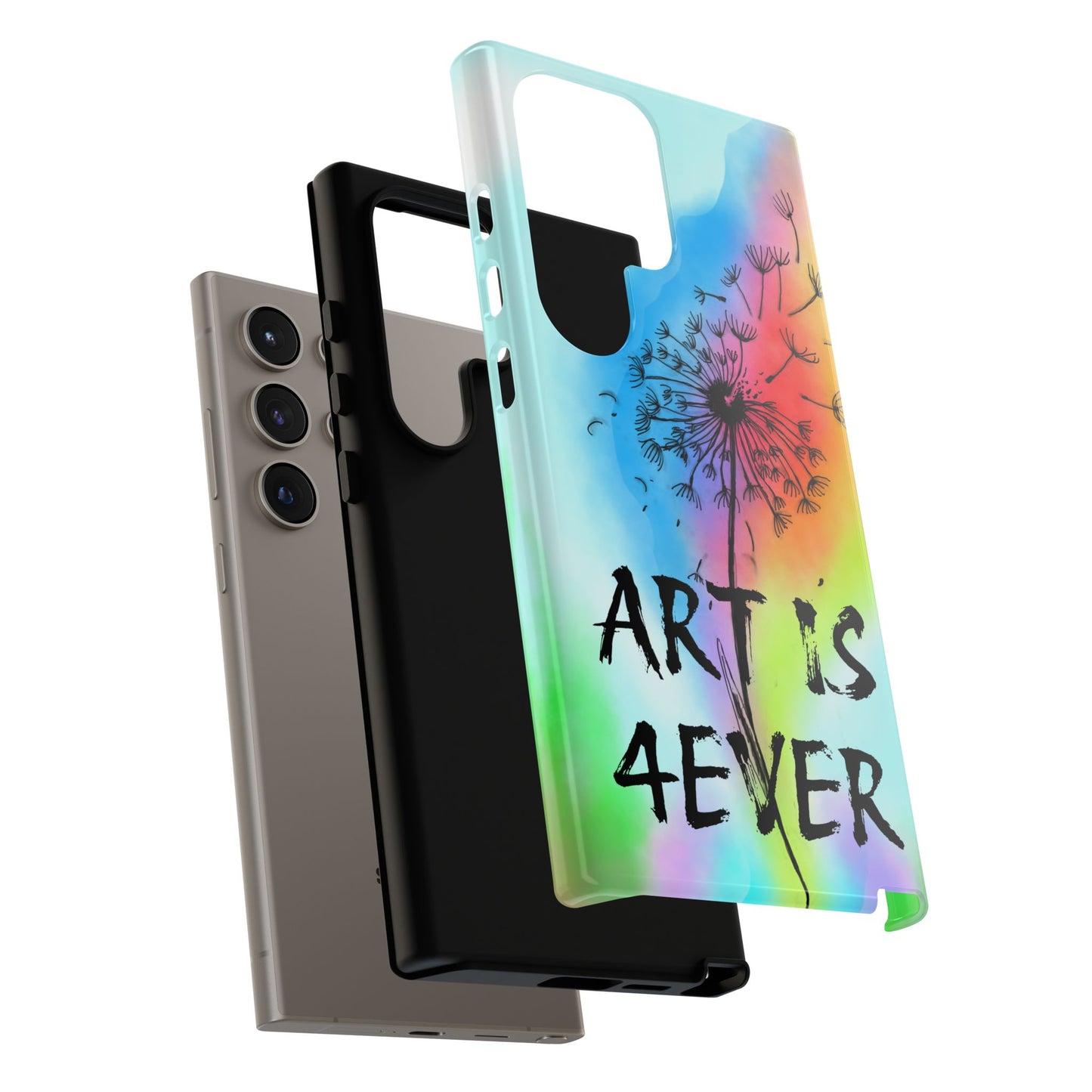 Artistic Phone Case, Vibrant Dandelion Design, Gift for Artists, Colorful Accessory for Creative Souls, Unique Tech Gift